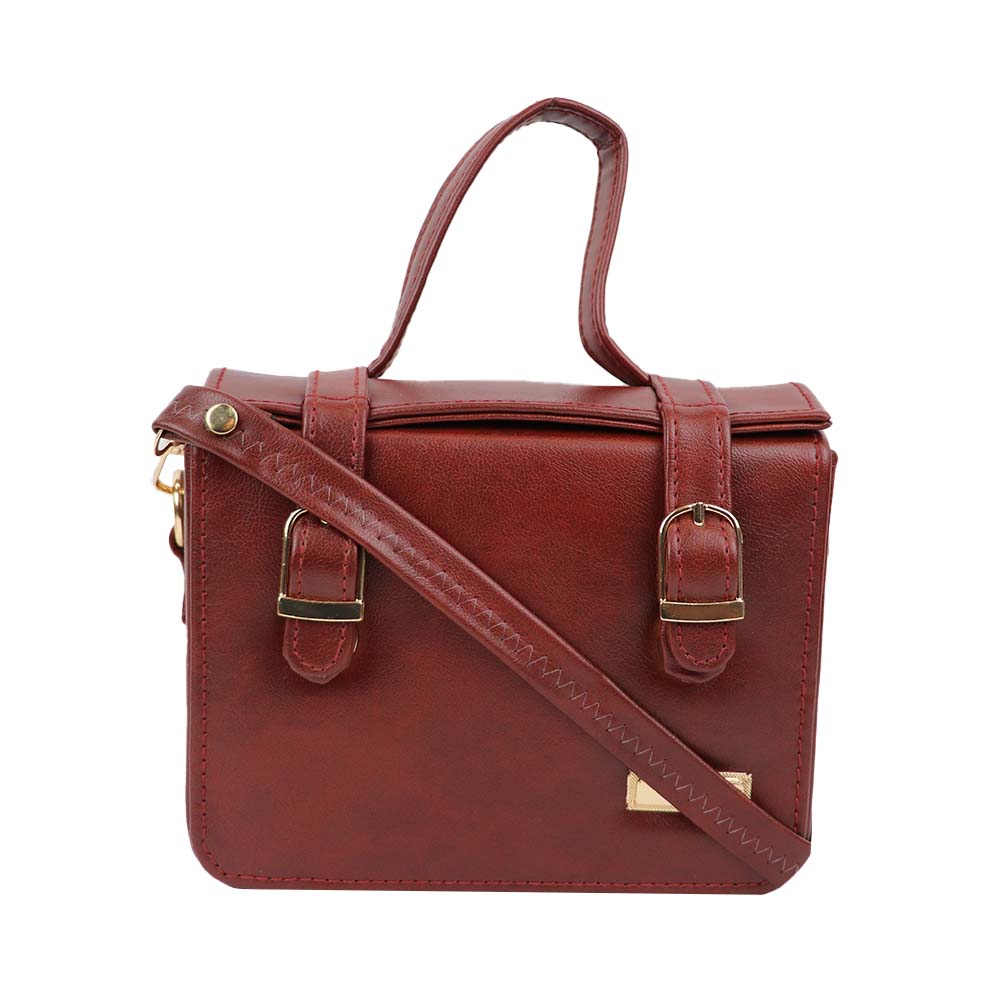 Satchel Handbag with Top Handle and Detachable Sling Strap Stylish