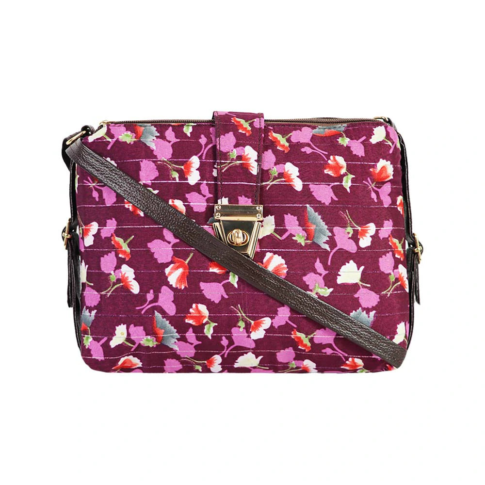 Printed Sling Bag for Women | Crossbody Handbag with Multiple Compartments | Stylish Daily Use Bag