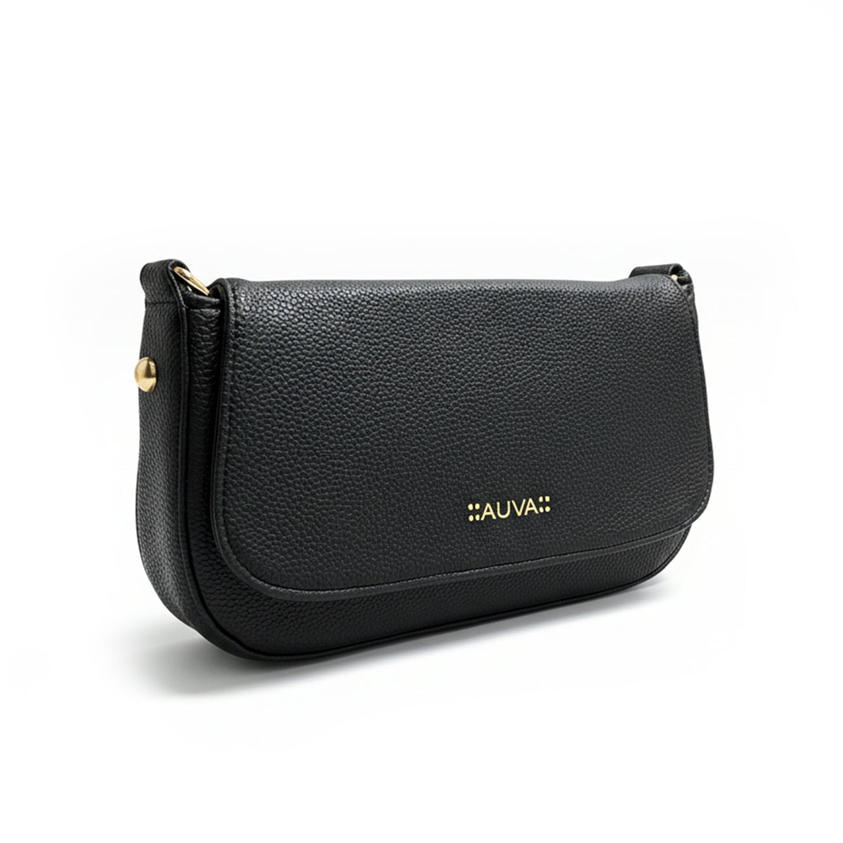 Elegant Textured Flap Shoulder Bag with Gold Chain Strap