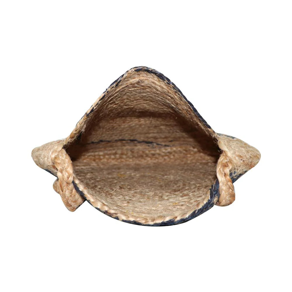 Women’s Round Jute Sling Bag with Rope Strap