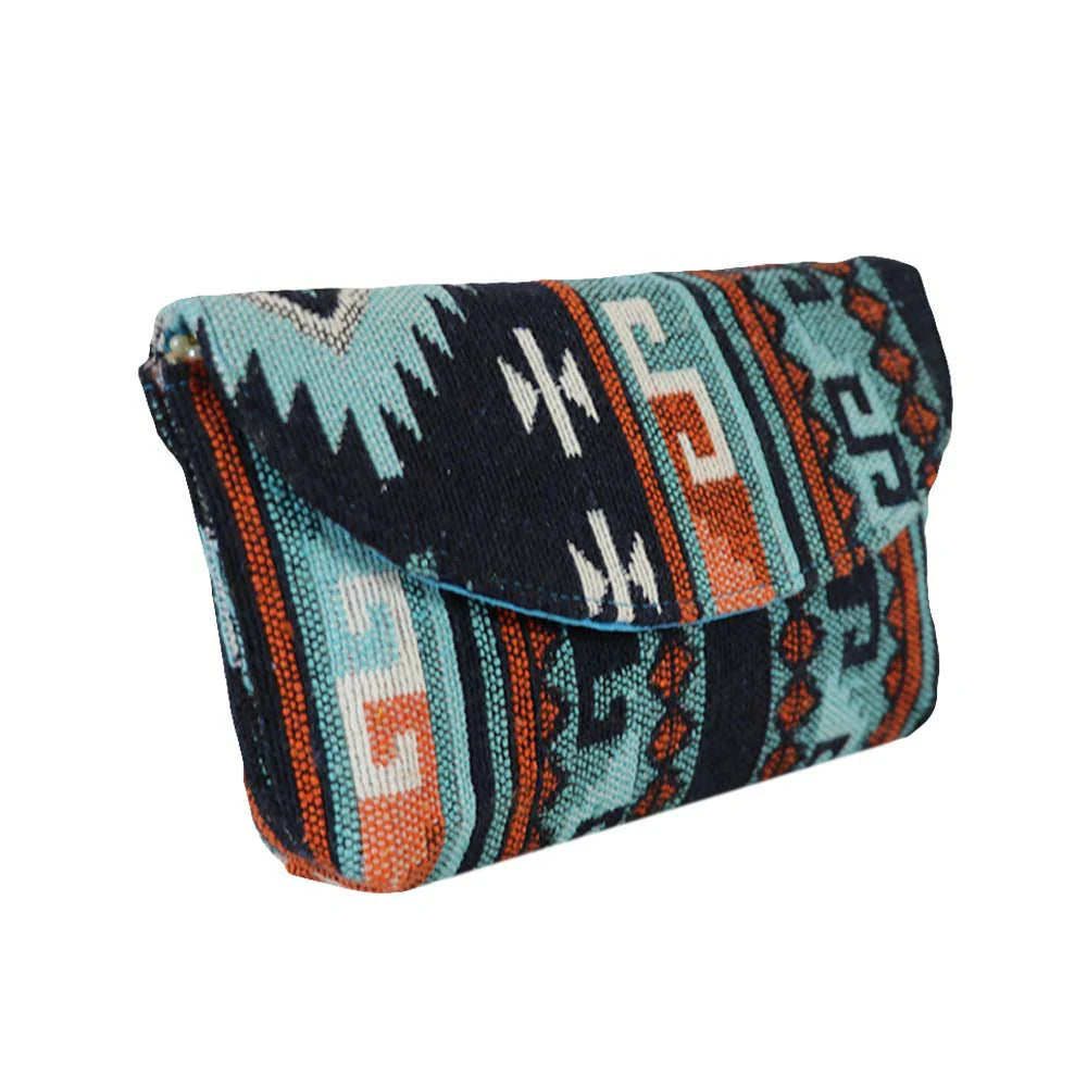 Women’s Multicolor Embroidered Clutch with Detachable Chain Strap