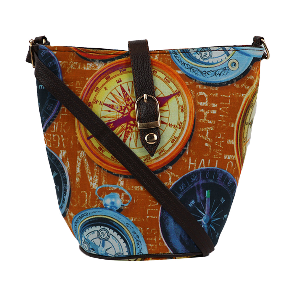 Printed Sling Bag for Women | Compact Crossbody Handbag with Multiple Compartments |