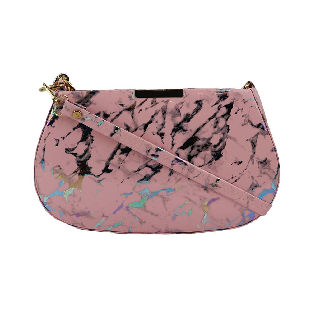 Clutch Bag with Gold Chain Strap Stylish Party Handbag