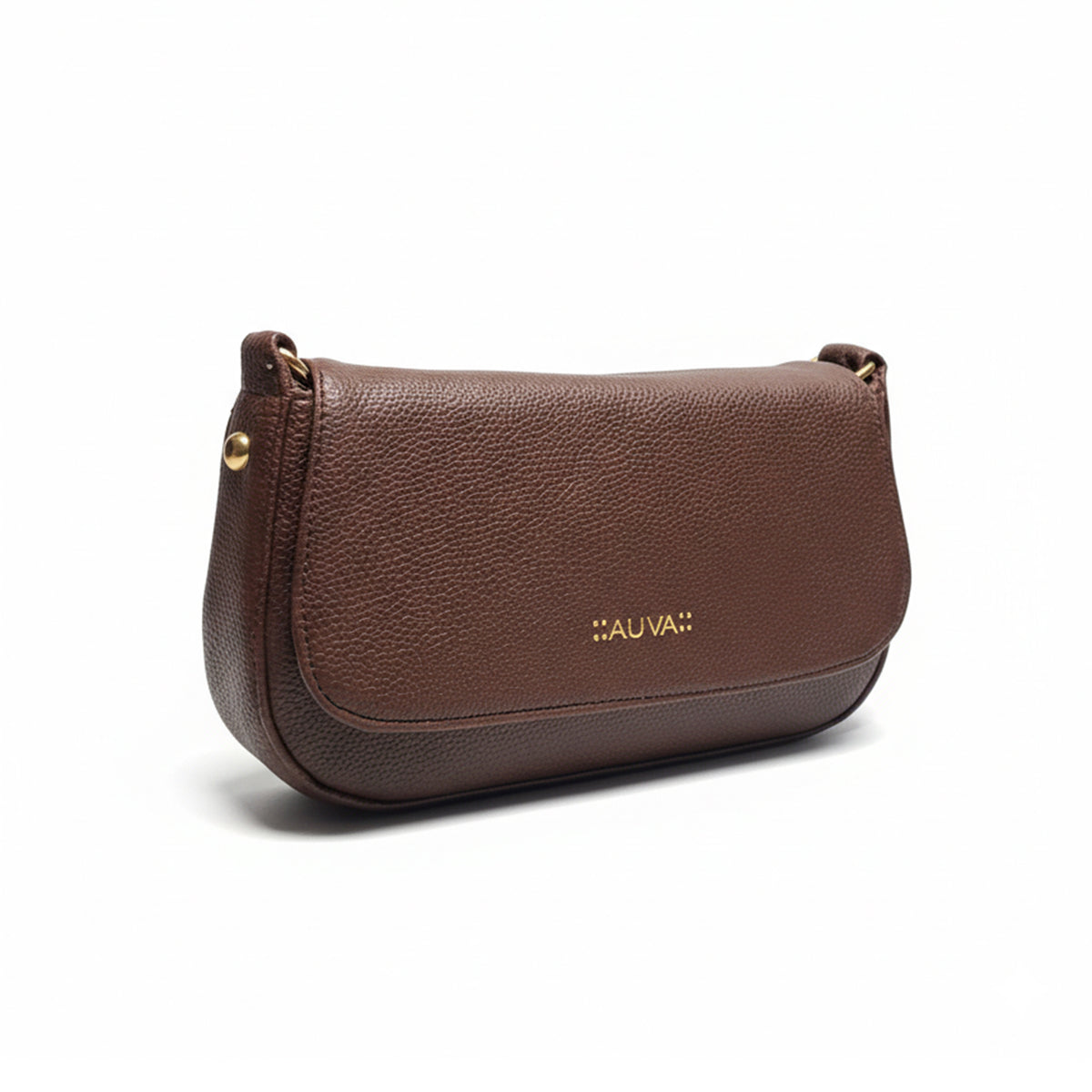 Elegant Textured Flap Shoulder Bag with Gold Chain Strap