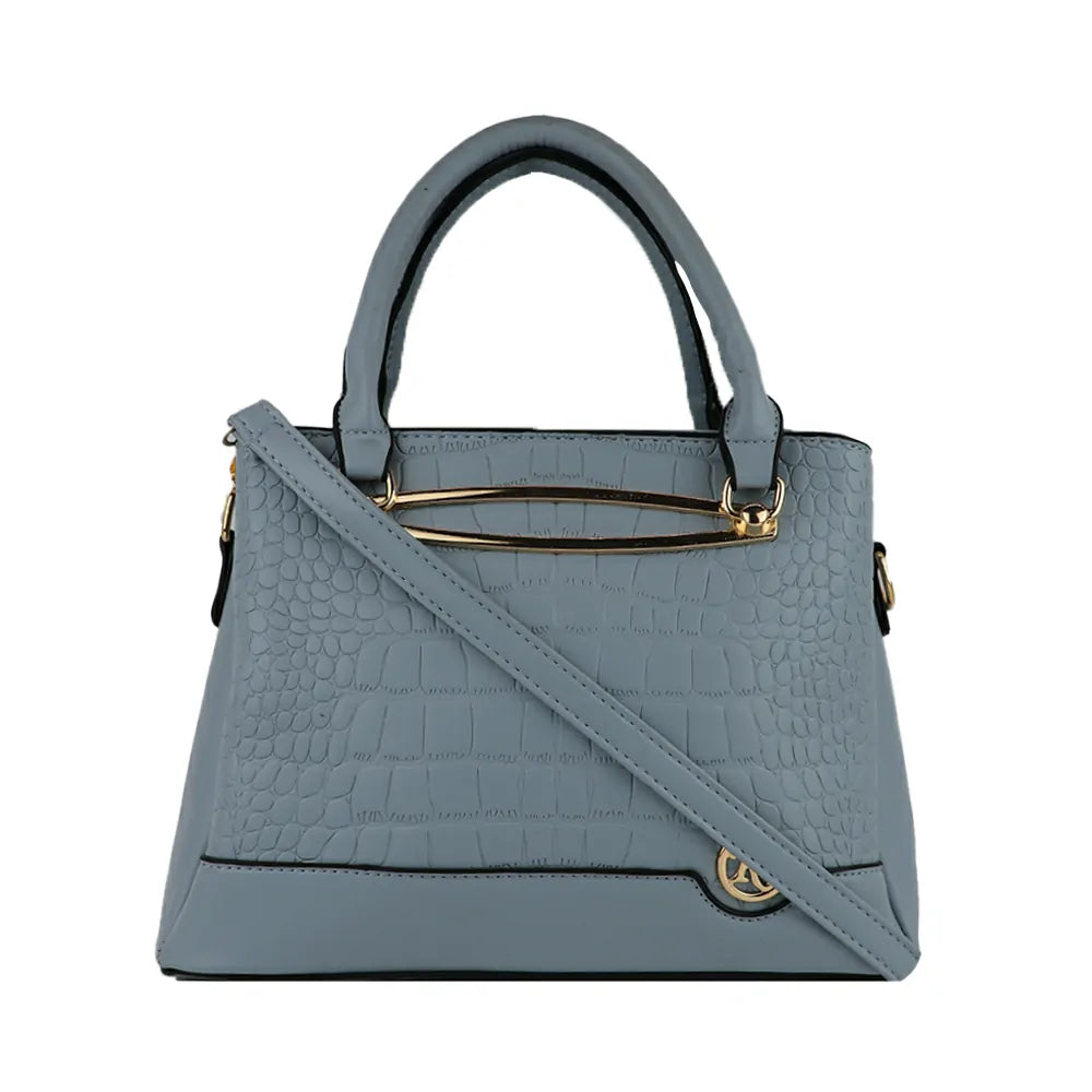 Texture Handbag with Top Handle & Sling Strap Stylish