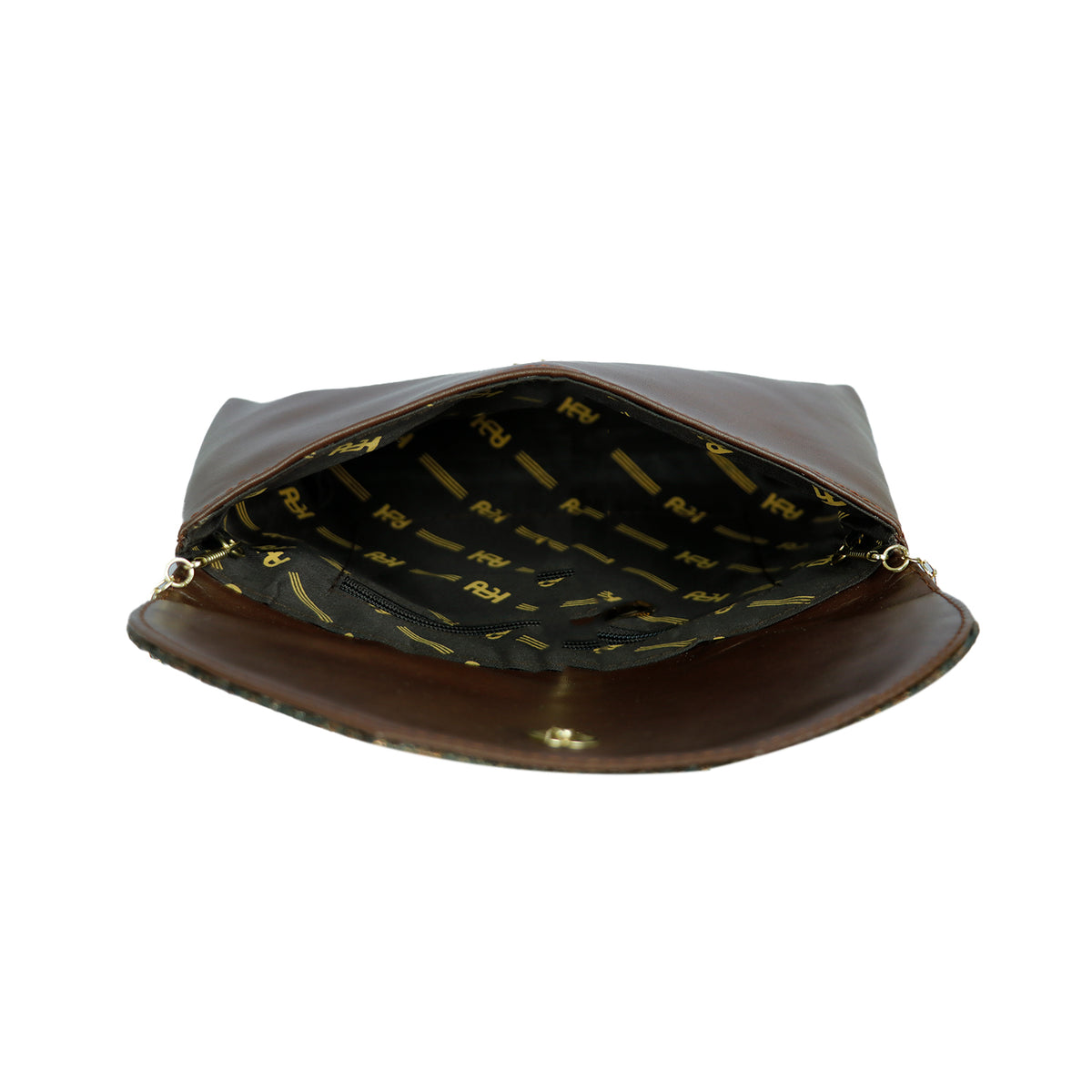 Texture Flap Handbag with Metal Handle and Gold Chain Strap Stylish Party Shoulder Bag