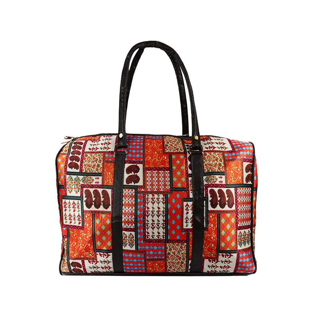 Travel Duffle Bag for Women | Spacious Weekend Bag with Shoulder Strap - Orange