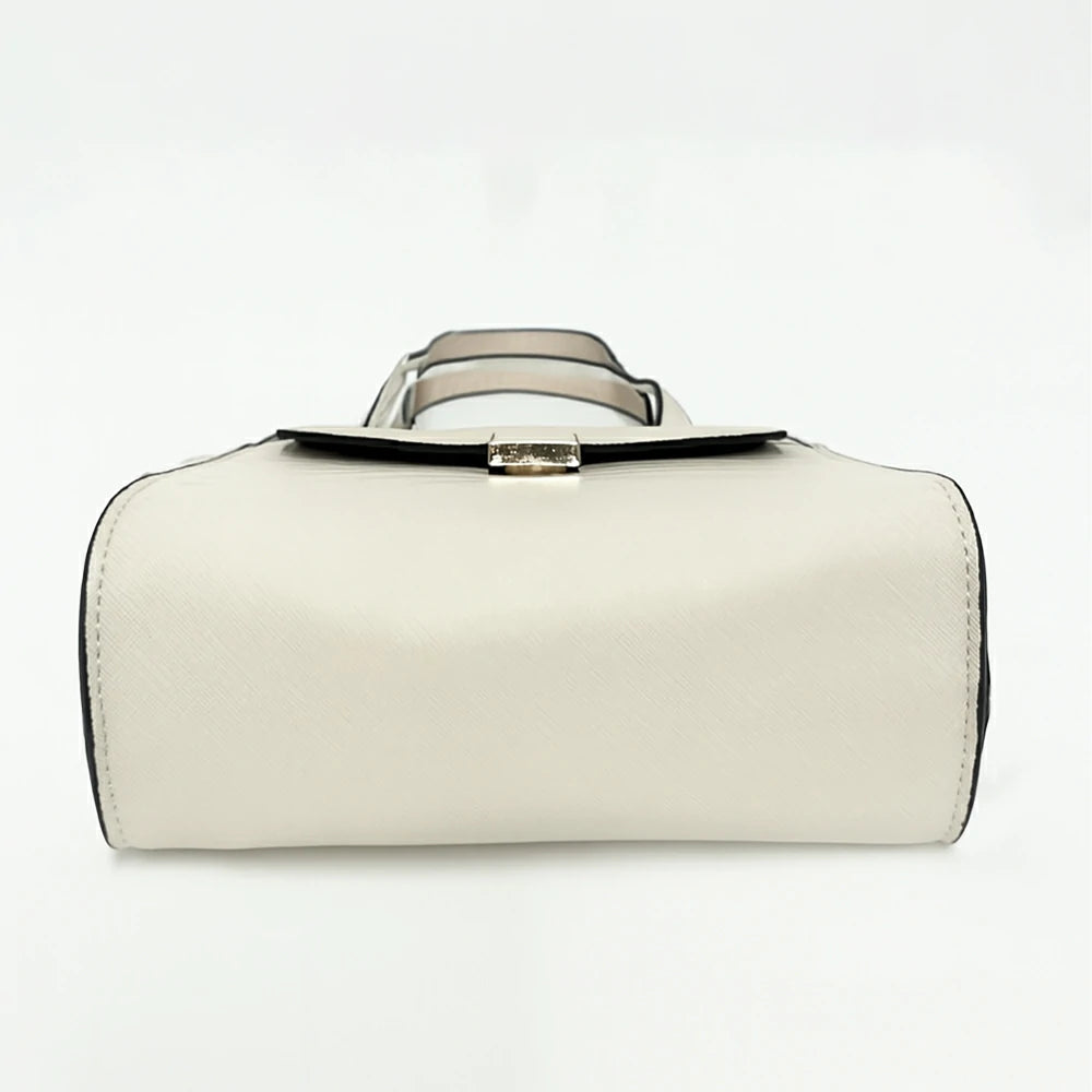 Mini Structured Handbag with Front Flap Pocket