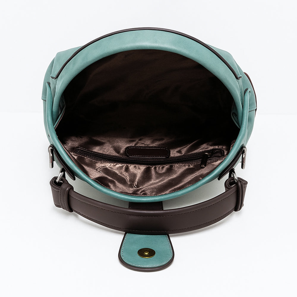 Embroidered Dome-Shape Handbag with Floral Detail