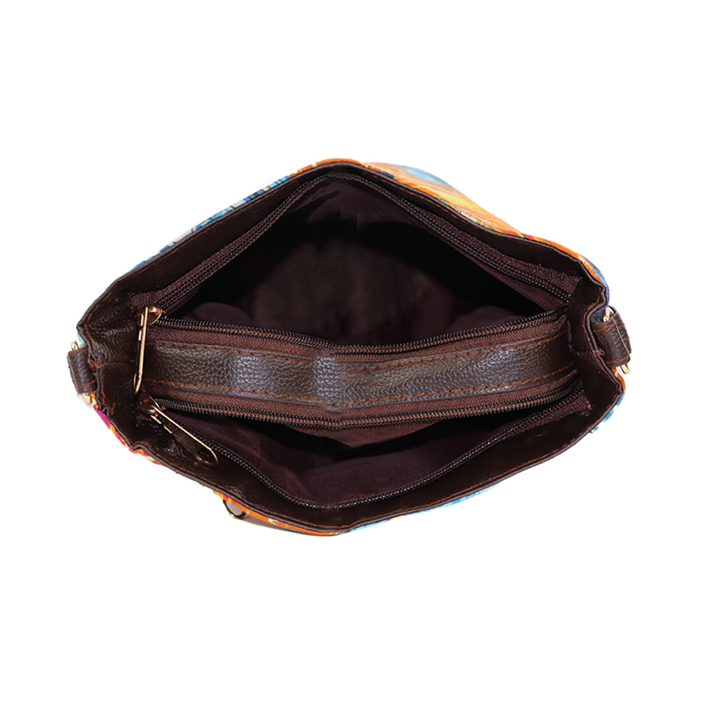 Printed Sling Bag for Women | Compact Crossbody Handbag with Multiple Compartments |