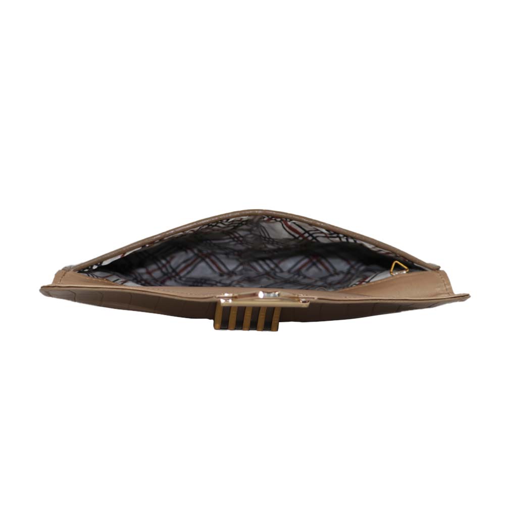 Texture Clutch Sling Bag with Gold Chain Strap Party clutch