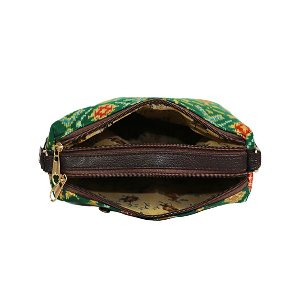 Printed Sling Bag for Women | Crossbody Handbag with Multiple Compartments | Stylish Daily Use Bag