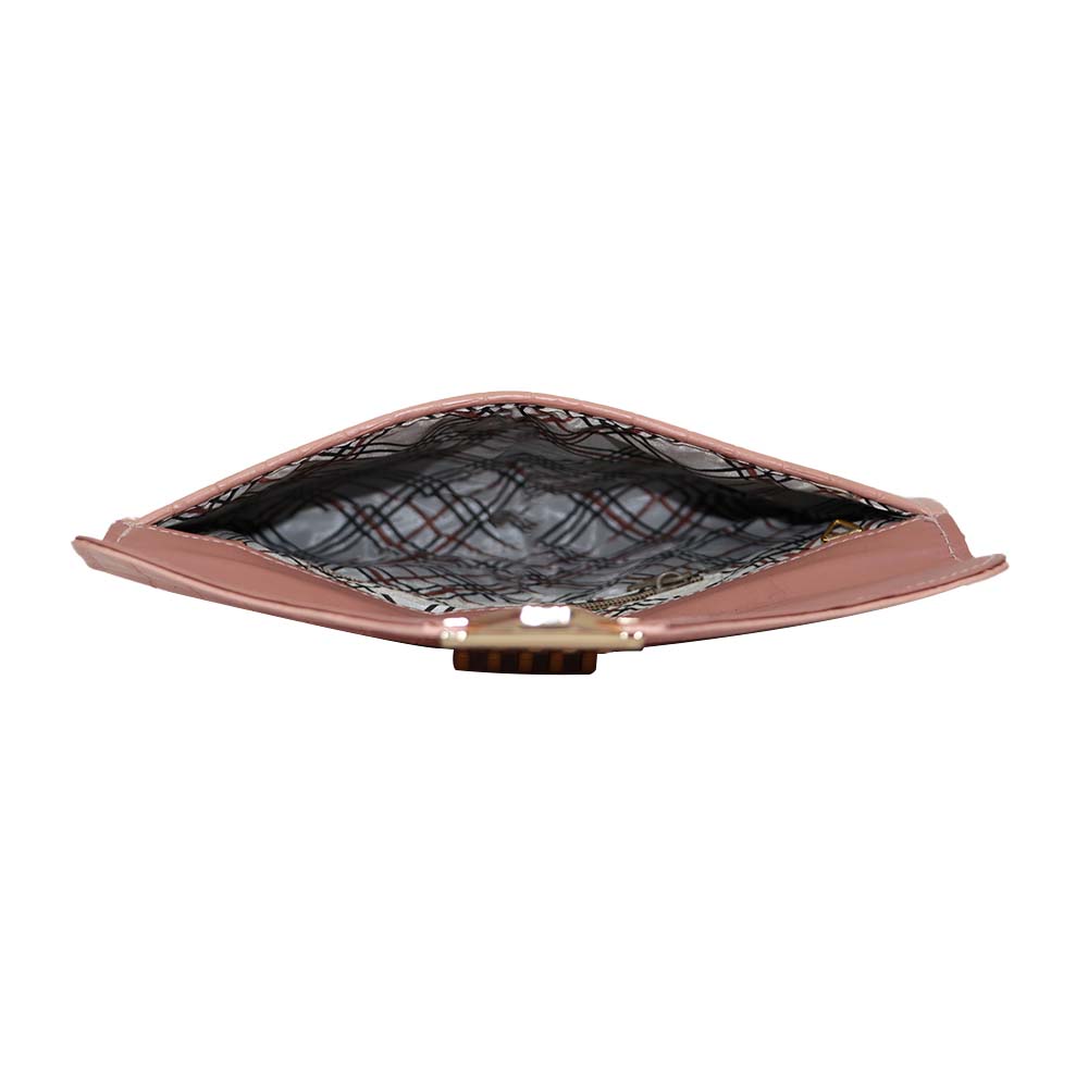 Texture Clutch Sling Bag with Gold Chain Strap Party clutch