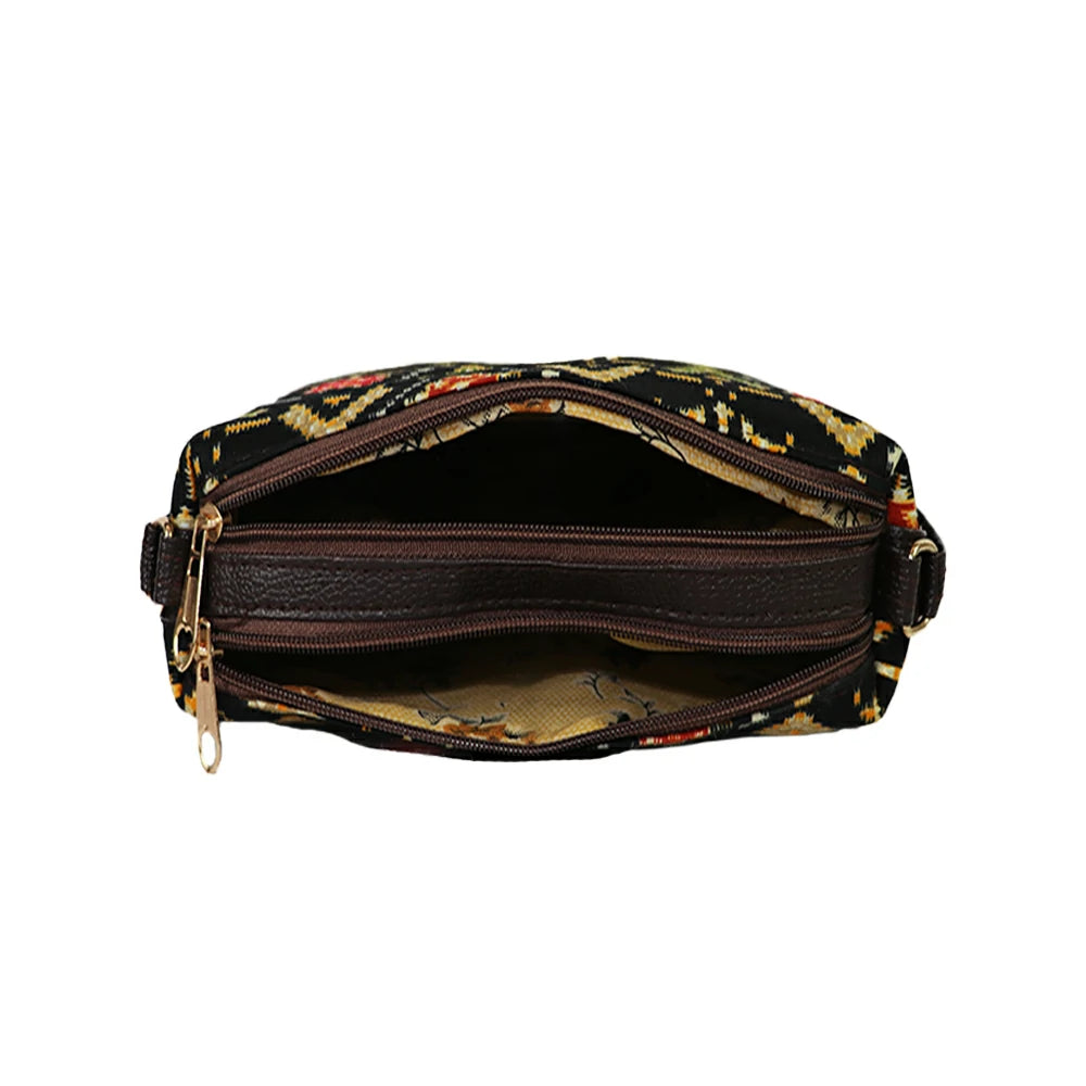 Printed Sling Bag for Women | Crossbody Handbag with Multiple Compartments | Stylish Daily Use Bag