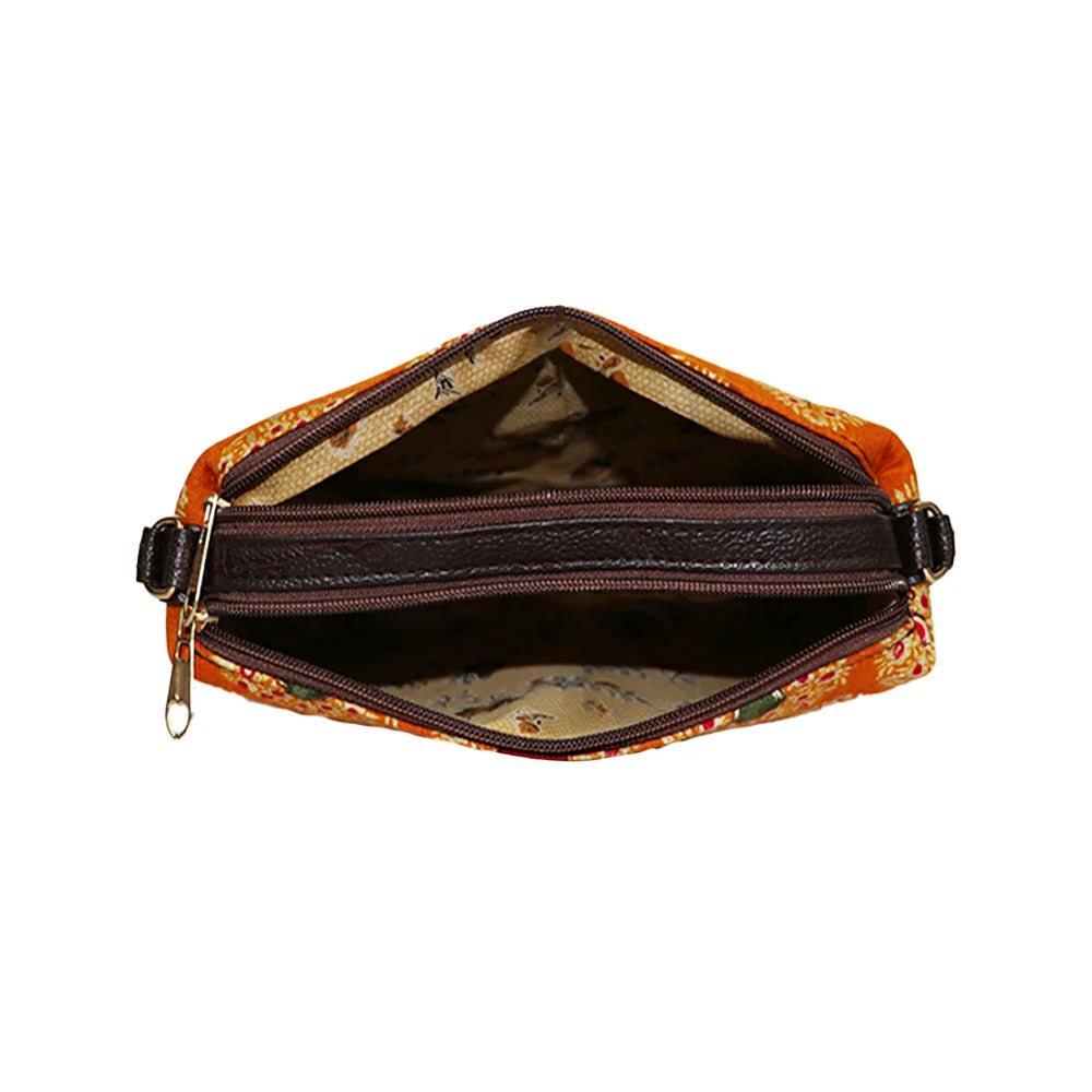 Printed Sling Bag for Women | Crossbody Handbag with Multiple Compartments | Stylish Daily Use Bag