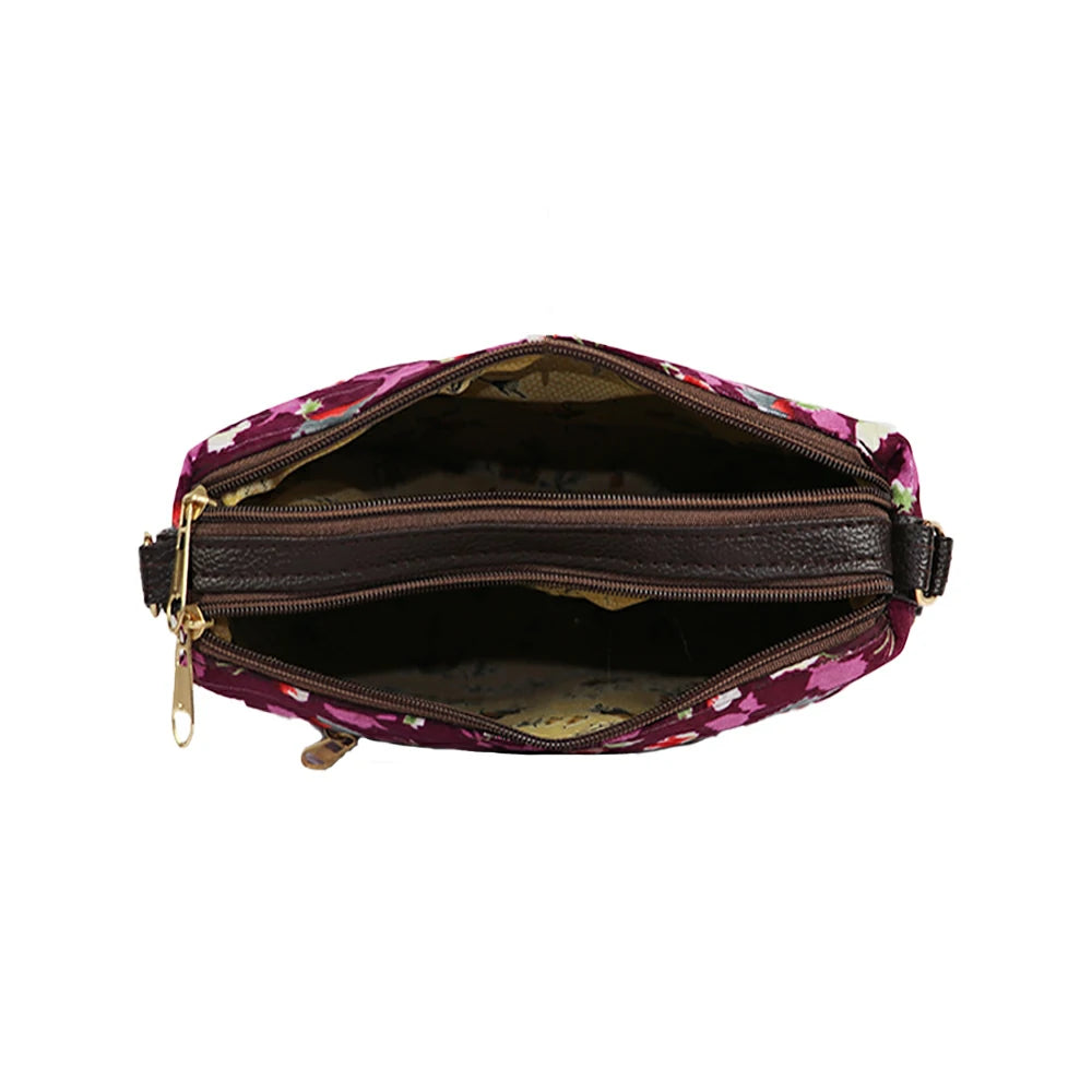 Printed Sling Bag for Women | Crossbody Handbag with Multiple Compartments | Stylish Daily Use Bag