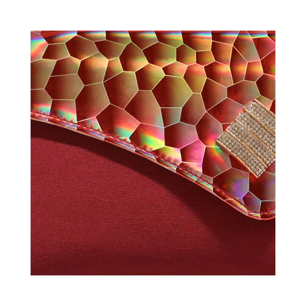 Texture Clutch Sling Bag with Gold Chain Strap Party clutch