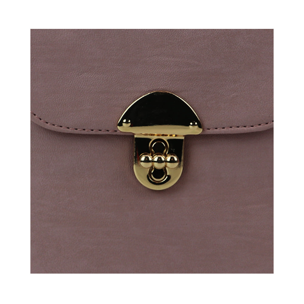Texture Sling Bag with Gold Chain Strap