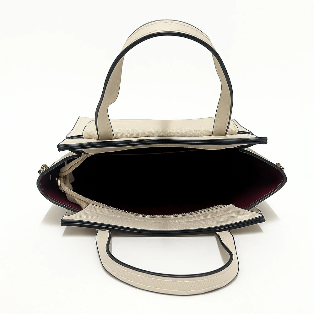 Mini Structured Handbag with Front Flap Pocket
