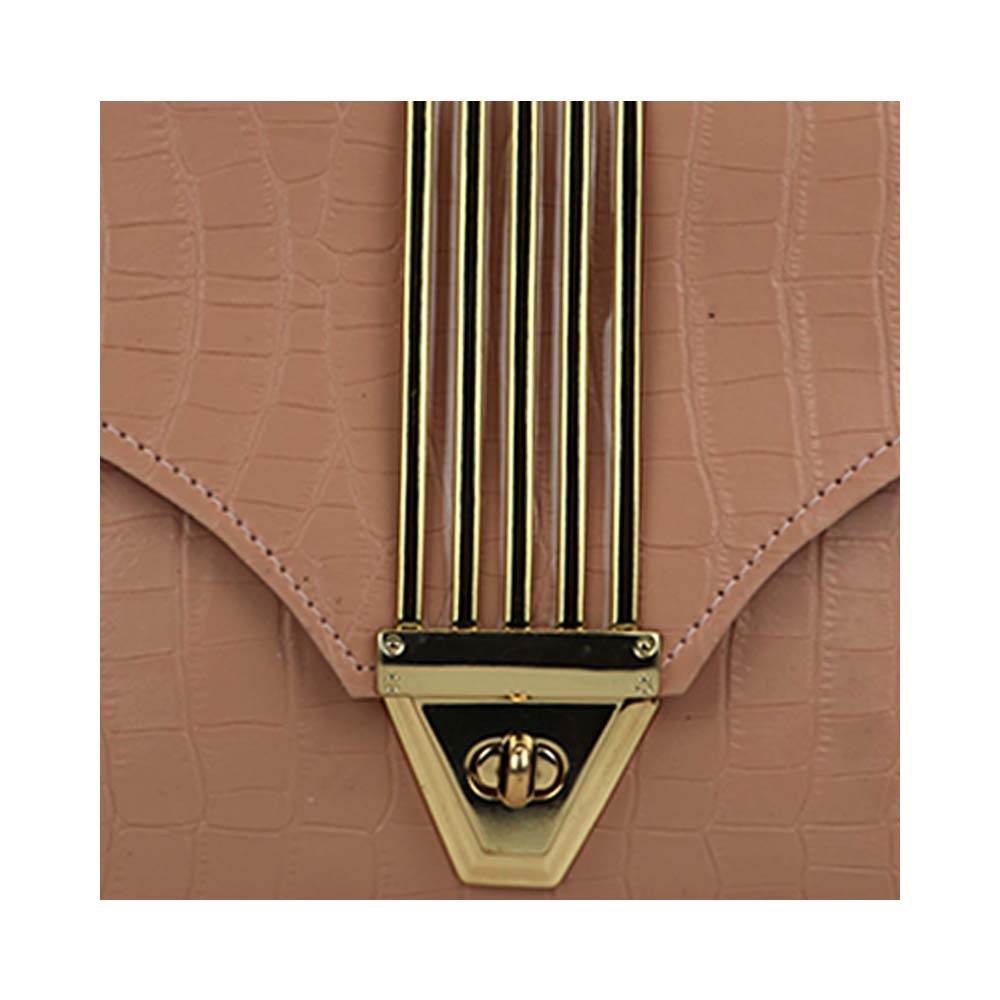 Texture Clutch Sling Bag with Gold Chain Strap Party clutch