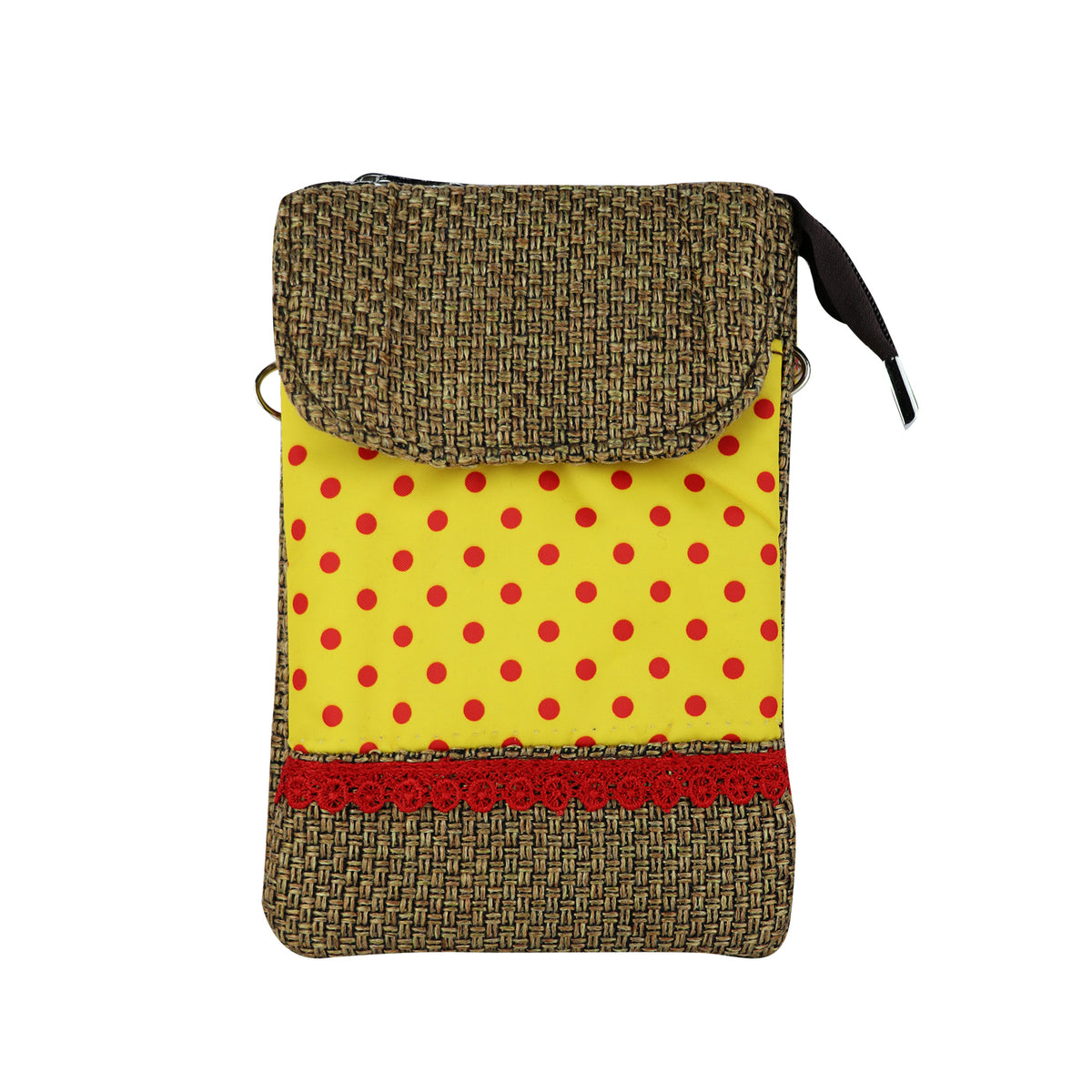 Sling Bag with Woven Flap Stylish Crossbody Casual Shoulder Bag