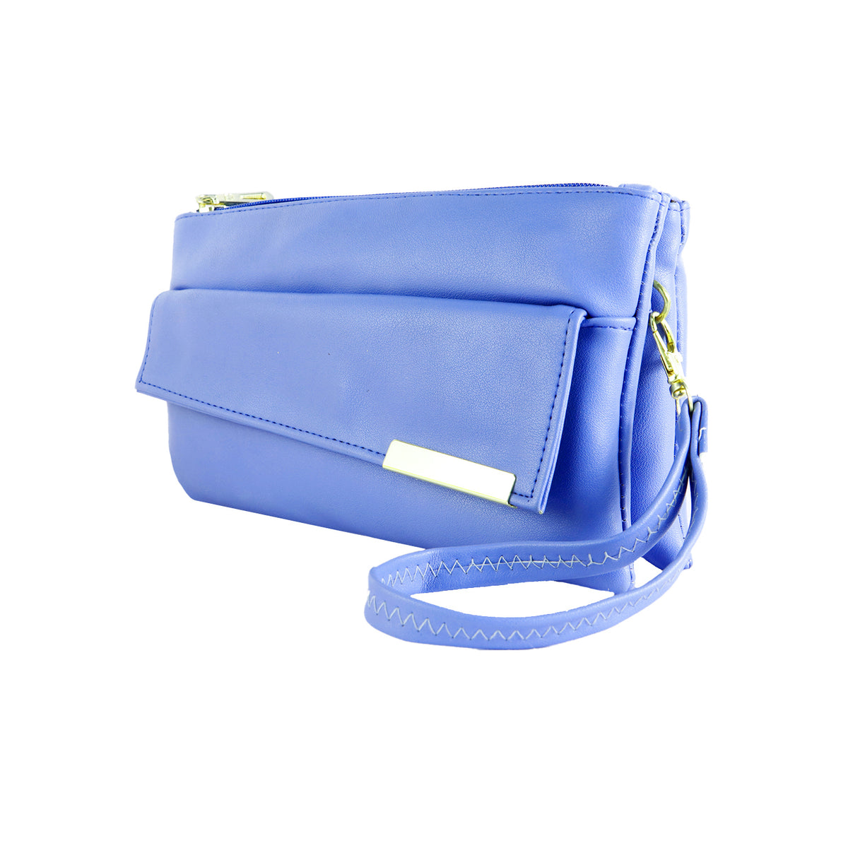 Clutch Bag with Zipper Compartments Stylish Hand Pouch Wallet