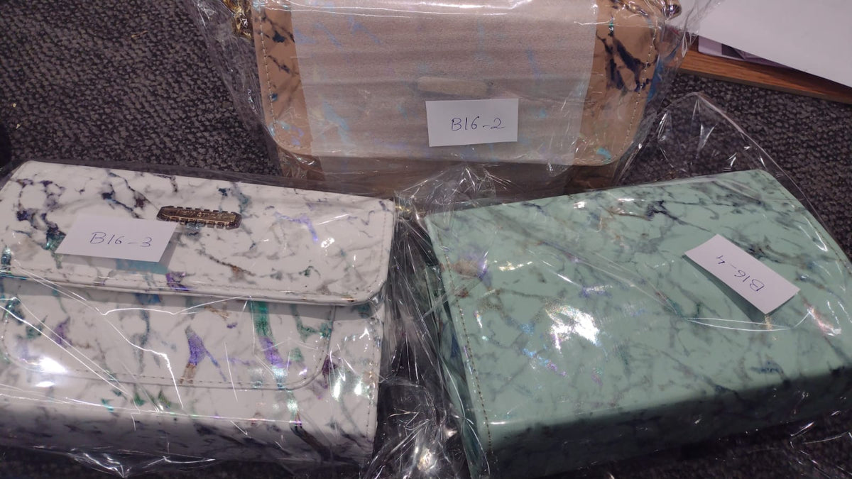 Clutch Bag with Gold Chain Strap Stylish Party Handbag