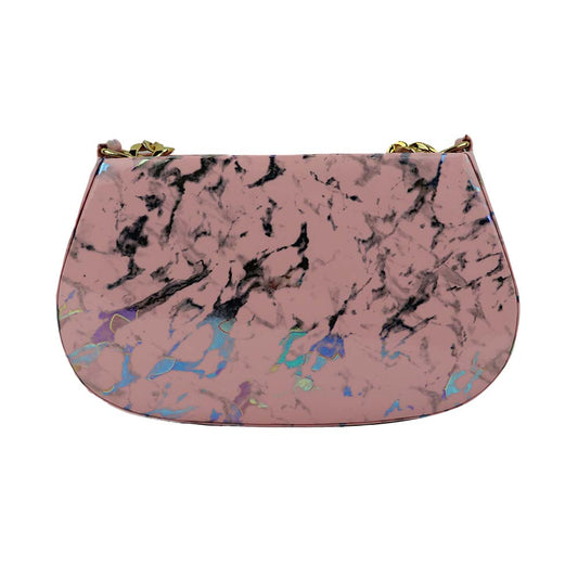 Clutch Bag with Gold Chain Strap Stylish Party Handbag