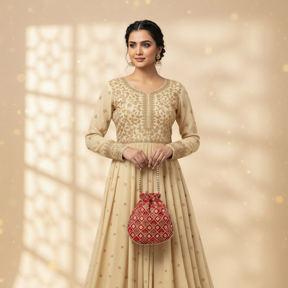 Elegant Potli Bag with Intricate Embroidery