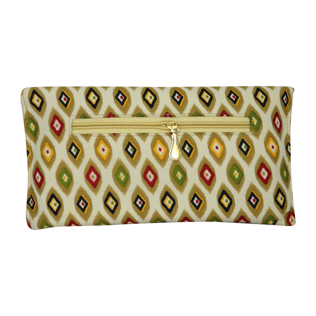 Women’s Woven Flap Clutch with Detachable Chain Strap