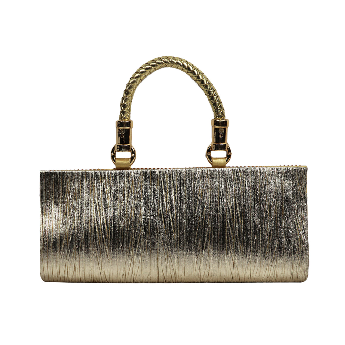 Women’s Gold Pearl & Stone Embellished Clutch Bag