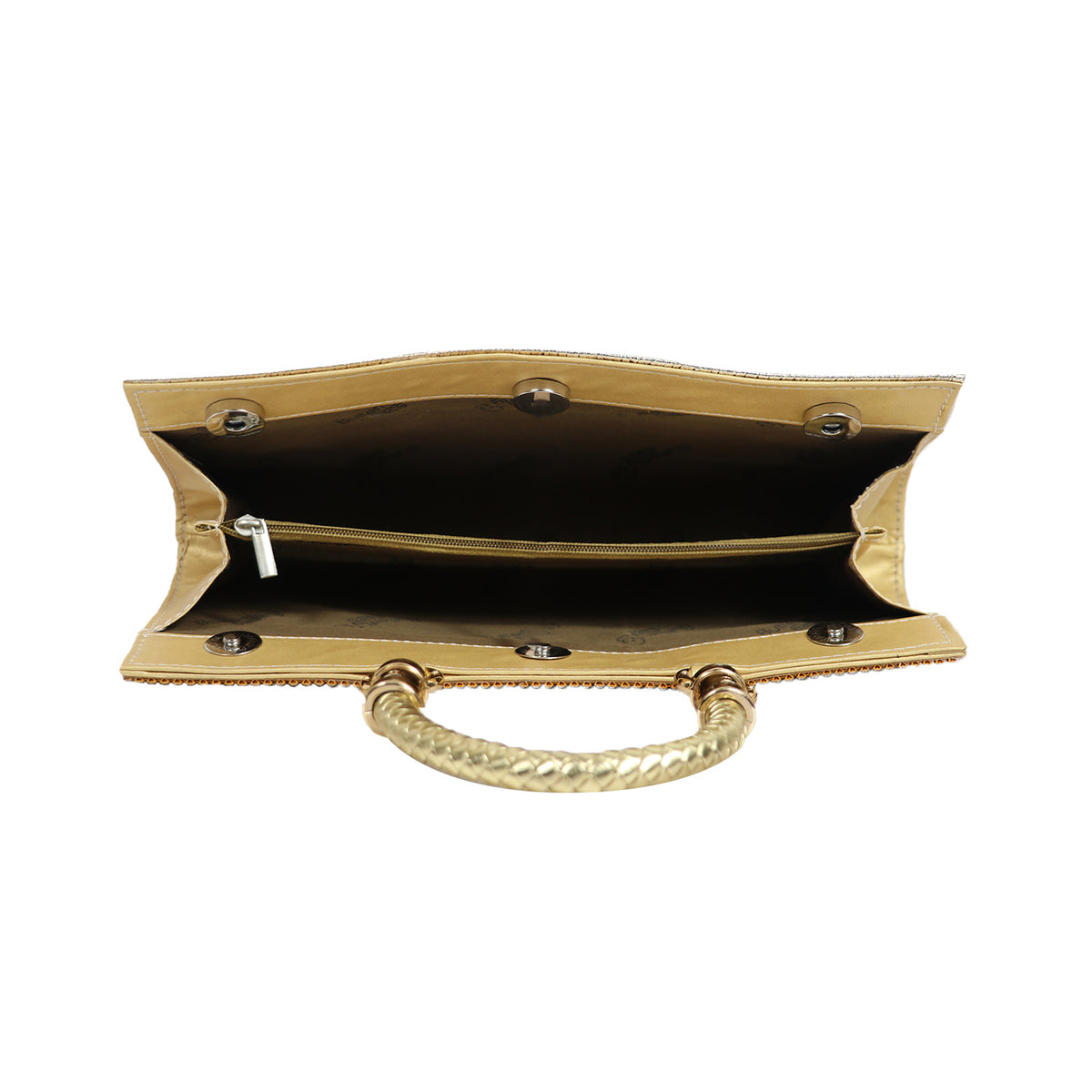 Women’s Gold Pearl & Stone Embellished Clutch Bag