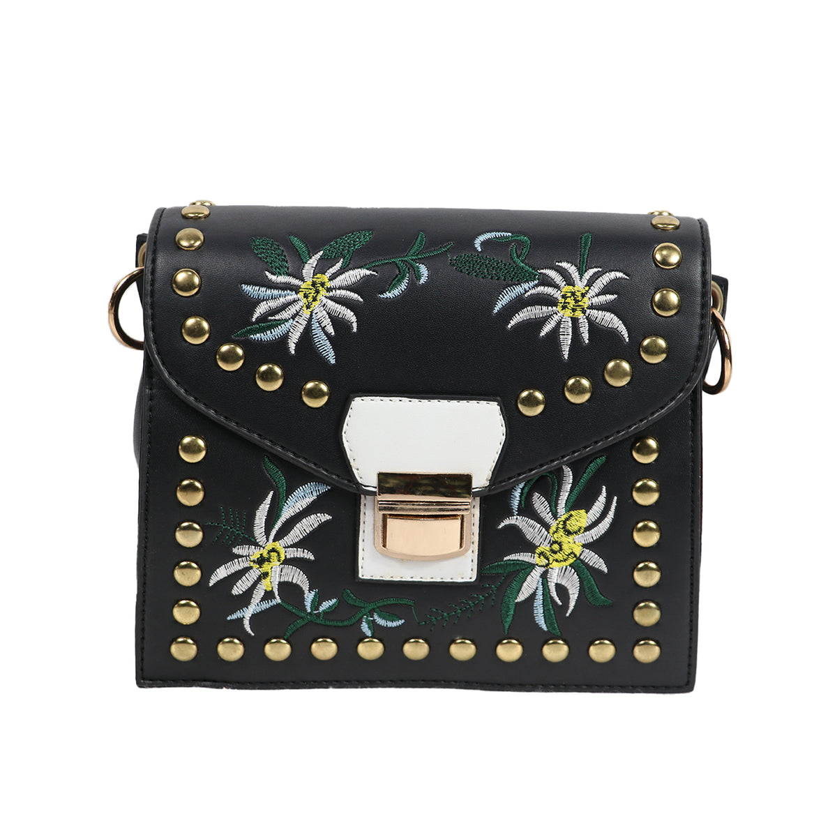 Women’s Black Floral Embroidered