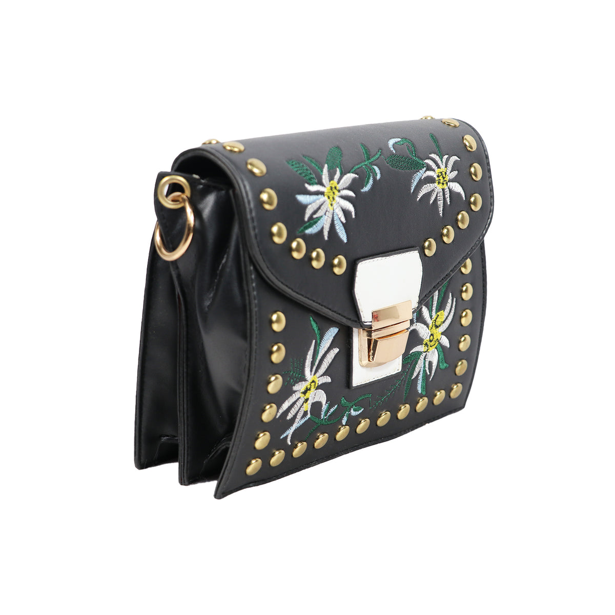 Women’s Black Floral Embroidered