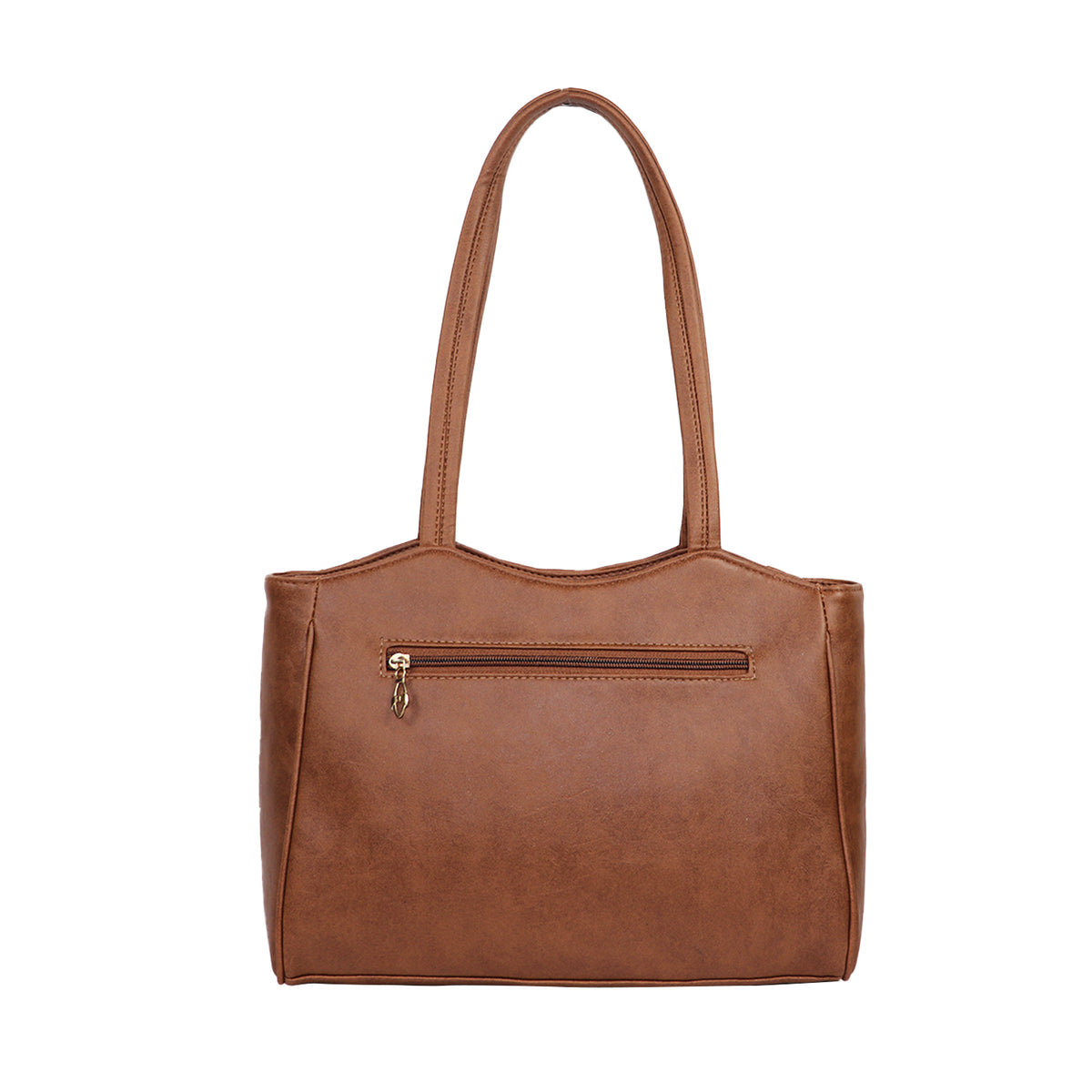 Women’s Brown Floral Embroidered Shoulder Tote Bag