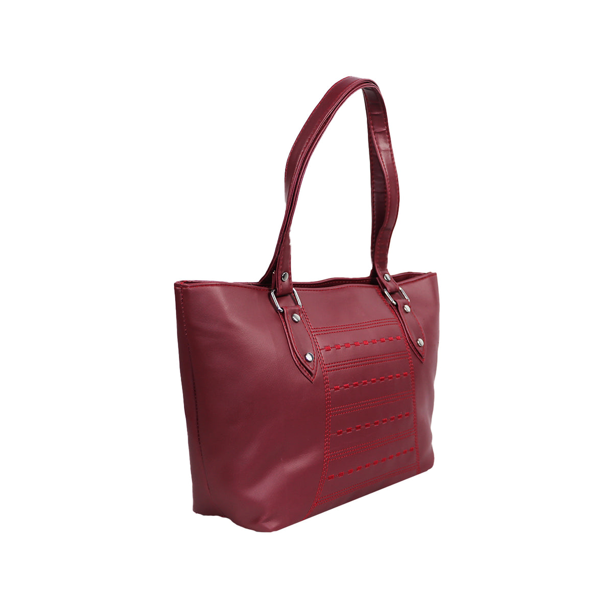 Women’s Brown Floral Embroidered Shoulder Tote Bag