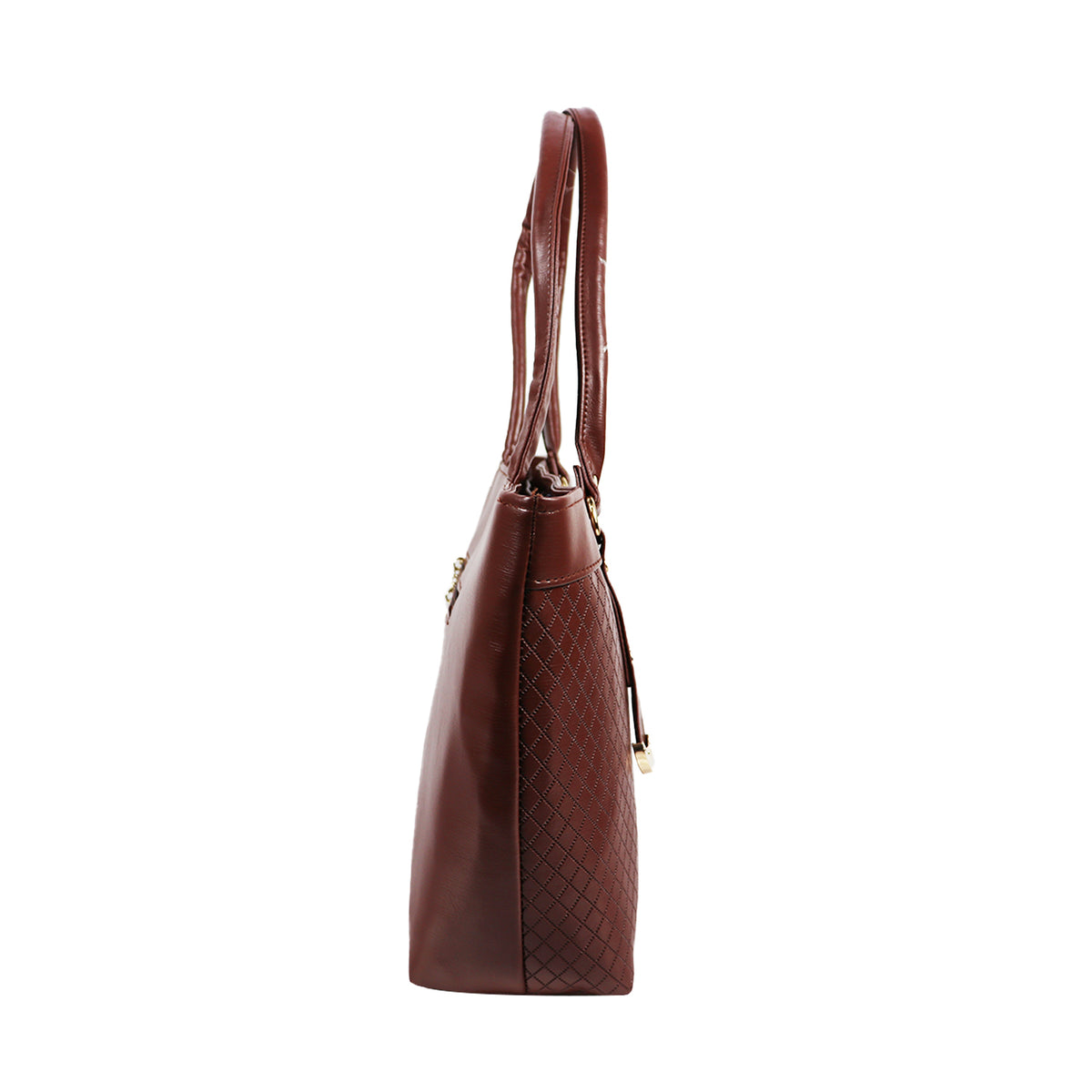 Women’s Brown Floral Embroidered Shoulder Tote Bag