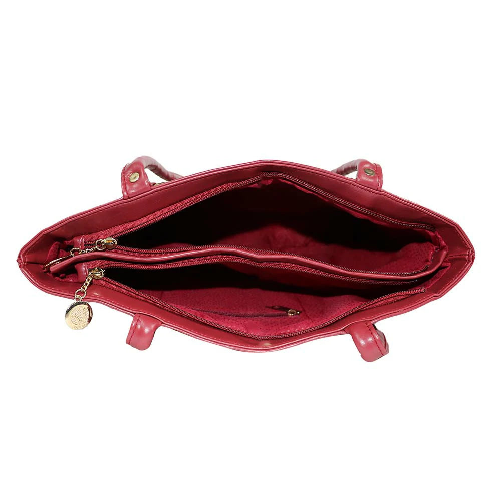 Women’s Brown Floral Embroidered Shoulder Tote Bag