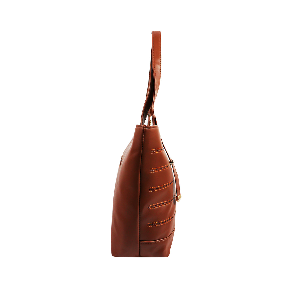 Women’s Brown Floral Embroidered Shoulder Tote Bag