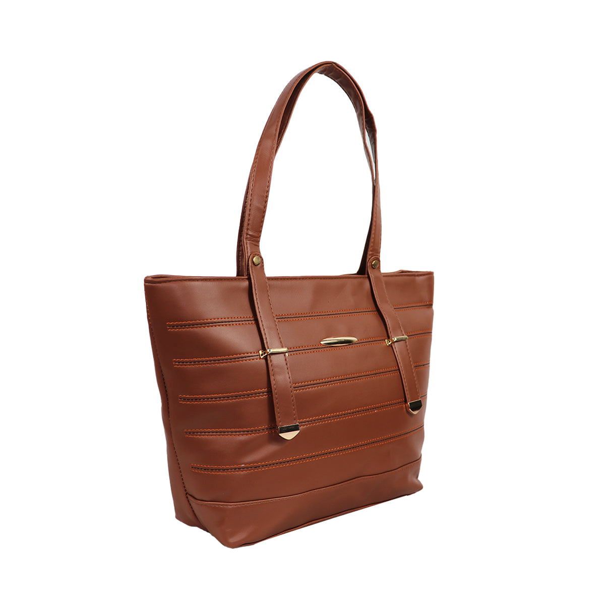 Women’s Brown Floral Embroidered Shoulder Tote Bag