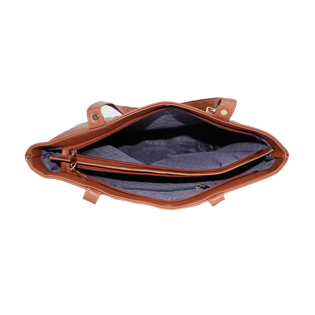 Women’s Brown Floral Embroidered Shoulder Tote Bag