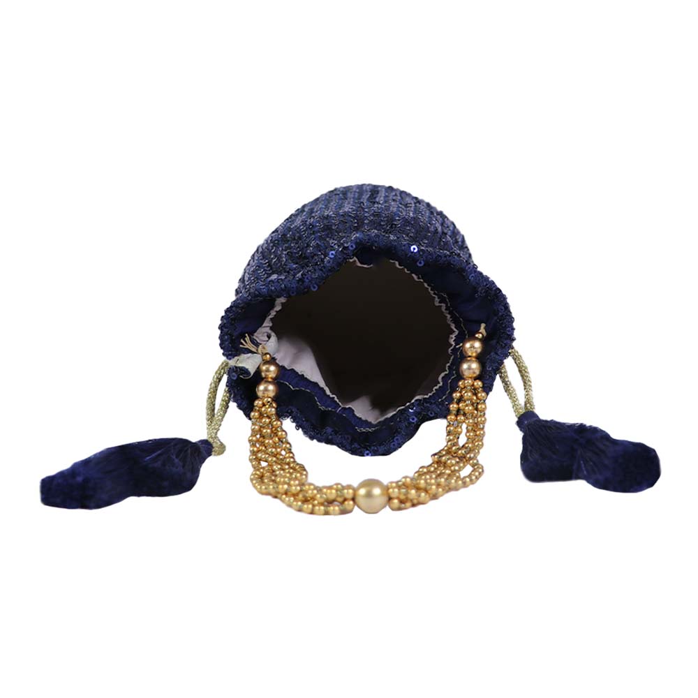 Midnight Glam Sequin Potli Bag Sparkle