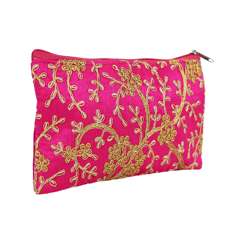 Embroidered Clutch Pouch for Women