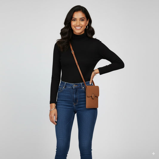 Compact Everyday Sling with Stylish Texture