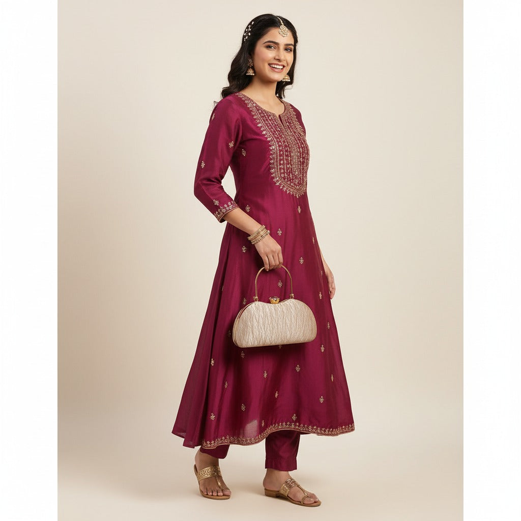 A refined evening clutch designed to elevate your festive and party looks - Pink