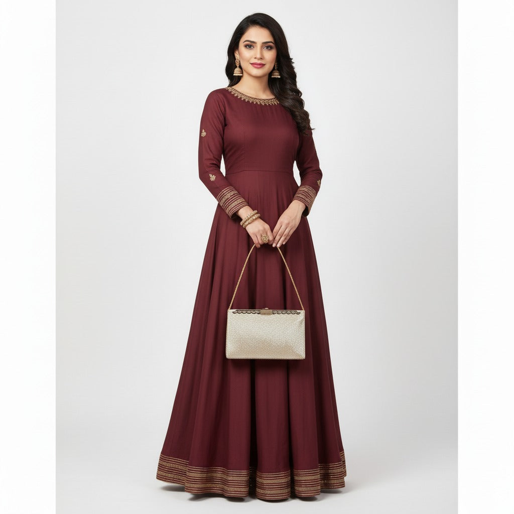 Elegant Glitter Finish with Signature Charm - Golden