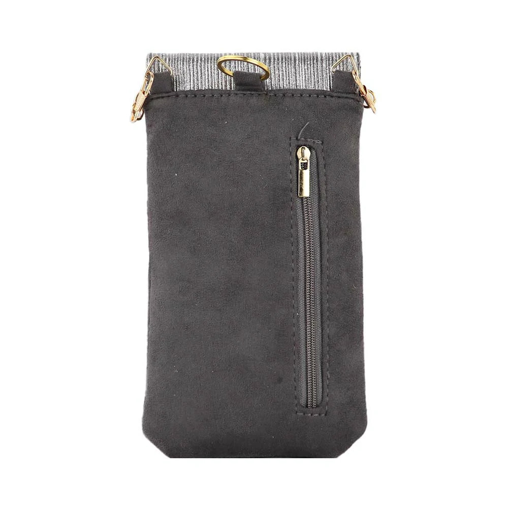 Mobile Sling Bag with Flap Closure & Gold Chain Strap