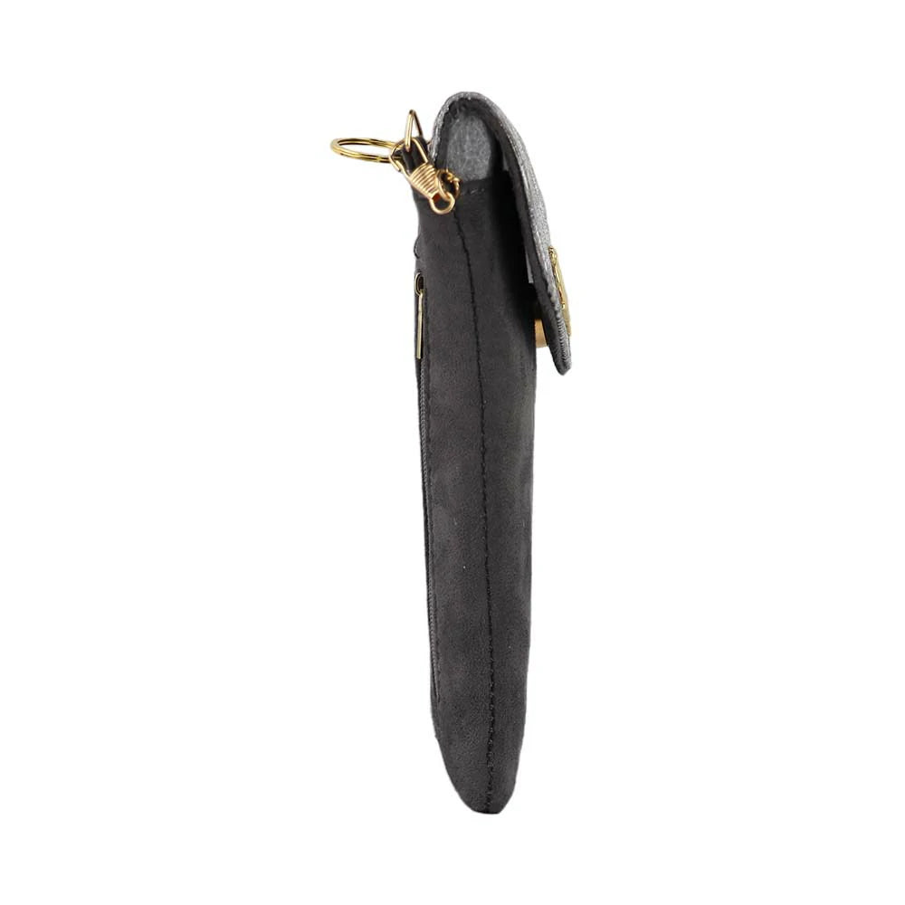 Mobile Sling Bag with Flap Closure & Gold Chain Strap