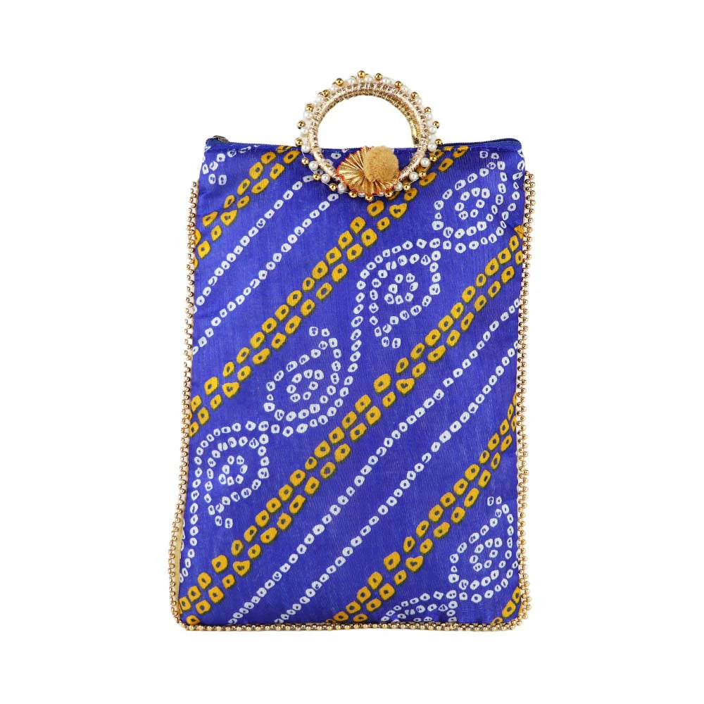 Embroidered Pearl Handle Bag