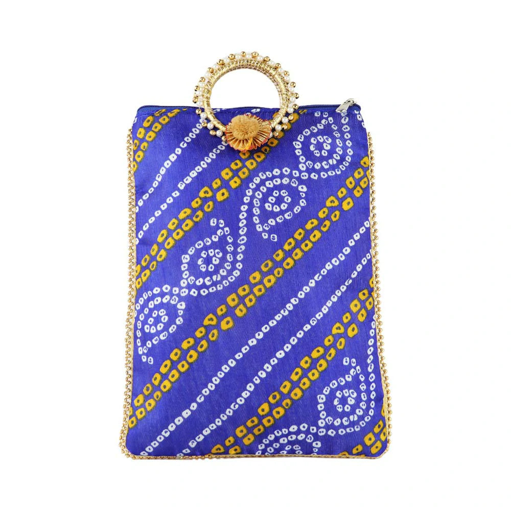 Embroidered Pearl Handle Bag